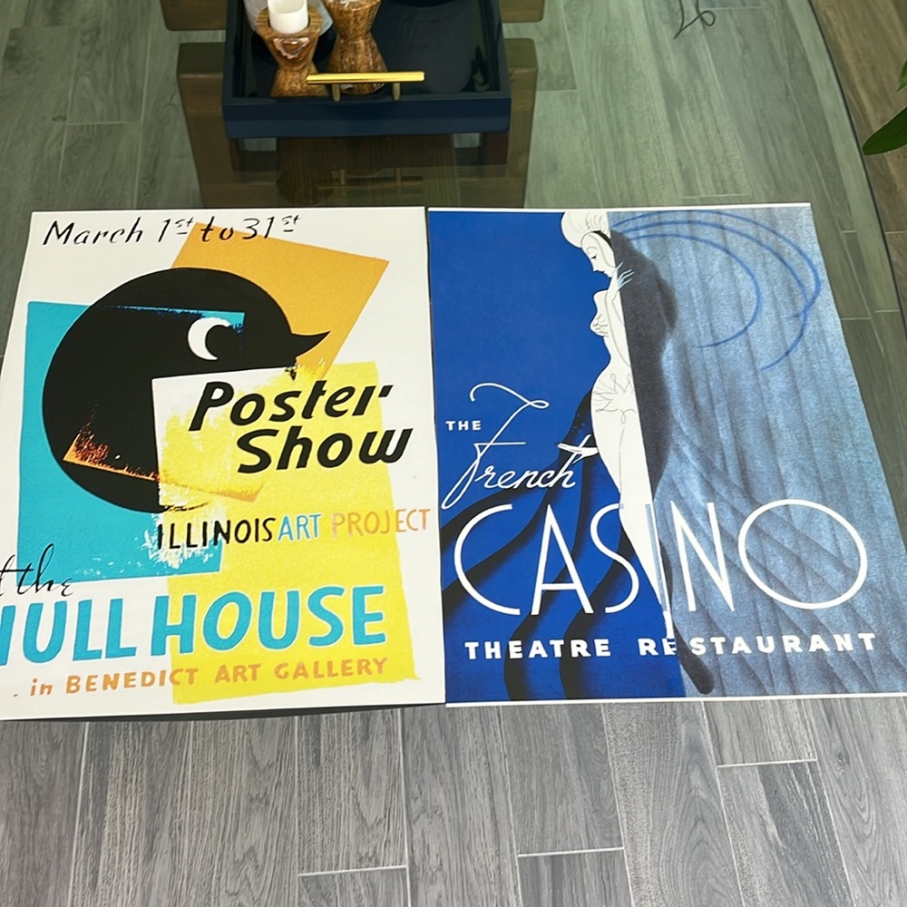2 Mid Century Style unframed Poster Prints